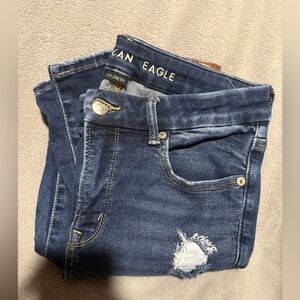 American Eagle Outfitters Women's Dark Blue Skinny Jeans